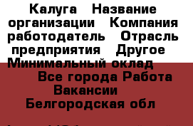 Калуга › Название организации ­ Компания-работодатель › Отрасль предприятия ­ Другое › Минимальный оклад ­ 10 000 - Все города Работа » Вакансии   . Белгородская обл.